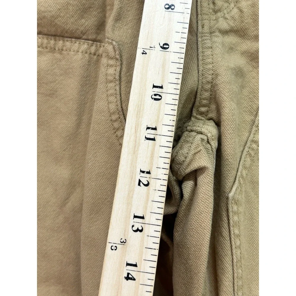 Uniqlo Tan Canvas Double Knee Carpenter Pants S 27-30 Inch Drawstring Workwear